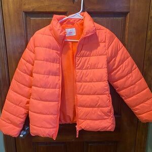 Bright Orange Kids Puffer Jacket